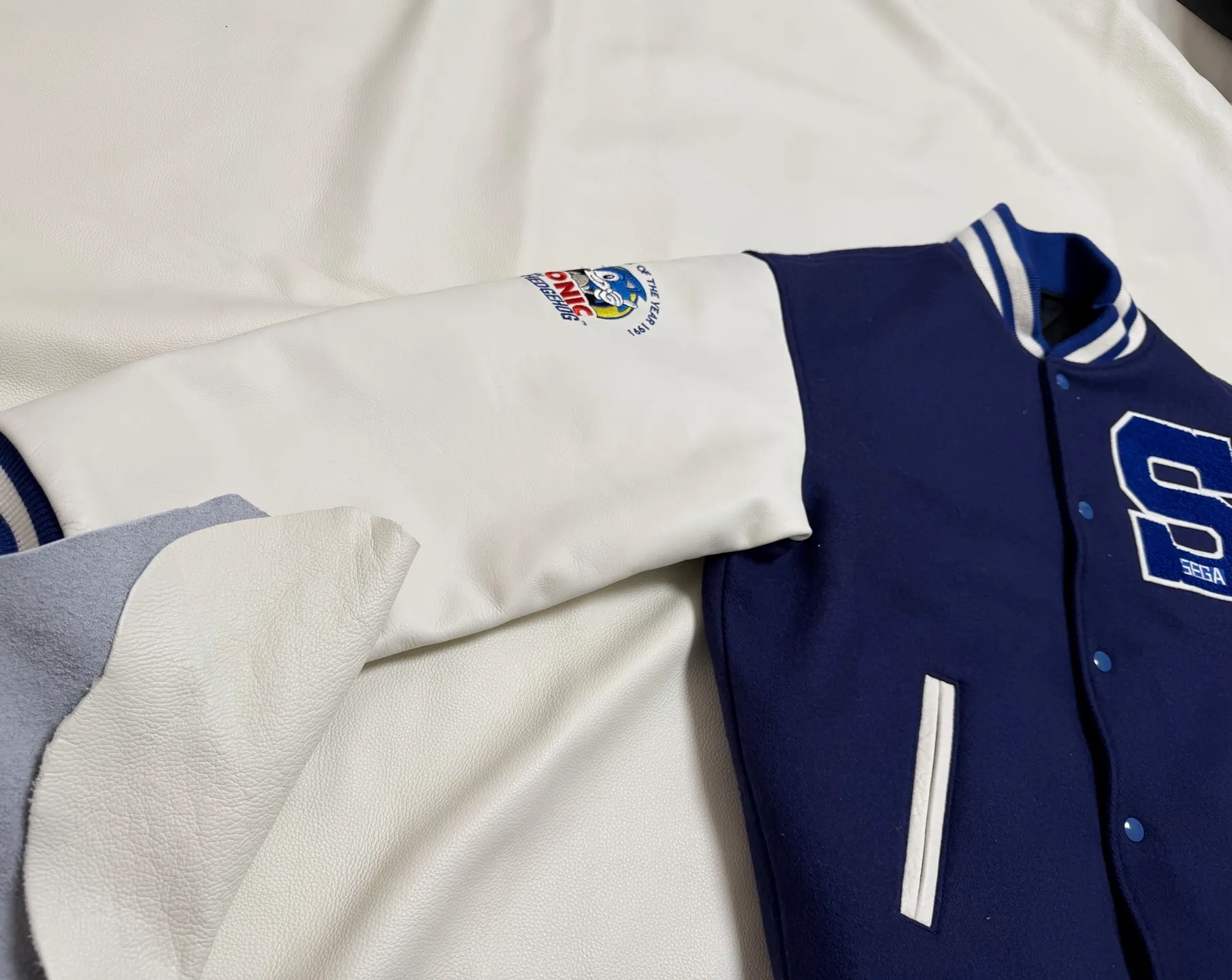 New model preview! SAINT Mxxxxxx x SEGA Sega joint genuine leather wool baseball jacket